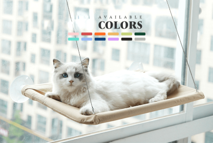 Cat House Hammock Window Bed For Cats Cushion Hanging Window Bed With Blanket Home Pet Nesk Supplies Dog Mat Sleep Accessories (Color: Purple)
