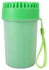 Pet Portable Paw Cleaner Dog Paw Washer Cup Paw Cleaner for Cats and Small / Medium / Large Dogs (Color: green)