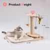 Cat Toy with Feather Stick Cat Scratching Post with Mat
